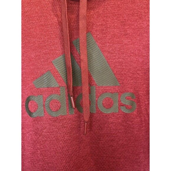 Adidas Climawarm Burgundy NWOT Hoodie Pullover Sweatshirt Mens Sz L DH9012 - Picture 8 of 8